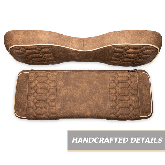 MODZ® Flip4 RS Custom Golf Cart Rear Seat Kit - Brown - Choose Pattern and Accent Colors