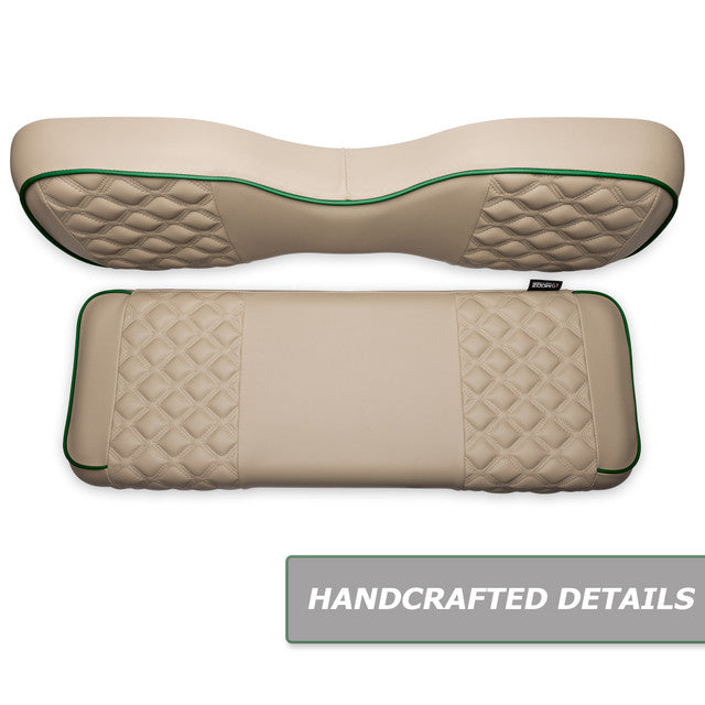 MODZ® Flip4 RS Custom Golf Cart Rear Seat Kit - Khaki - Choose Pattern and Accent Colors