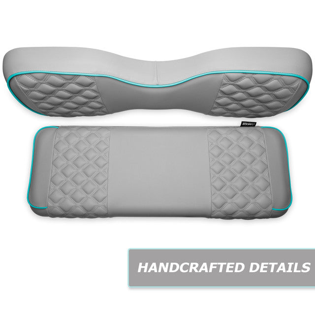 MODZ® Flip4 RS Custom Golf Cart Rear Seat Kit - Gray - Choose Pattern and Accent Colors