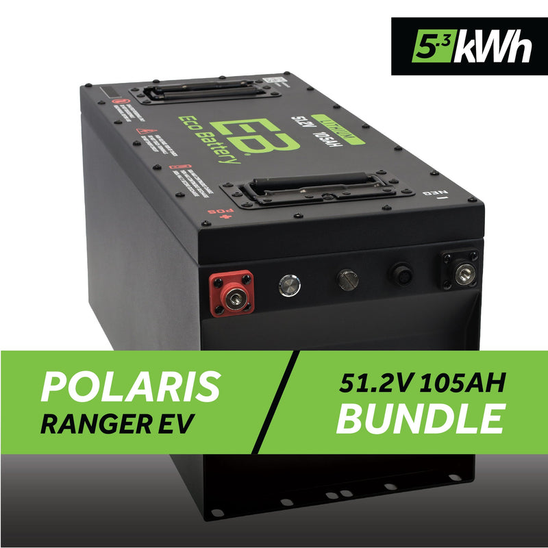 51V 105AH Skinny Battery Bundle / Polaris Ranger EV