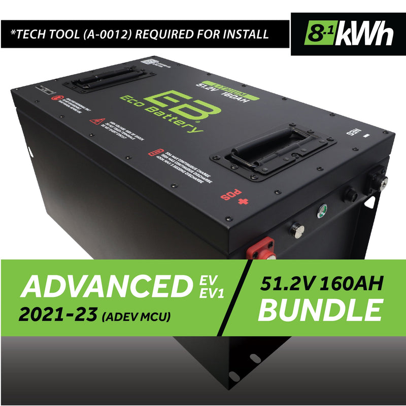 51V 160AH Battery Bundle / Advanced EV EV1 / 2021-23 (ADEV MCU)