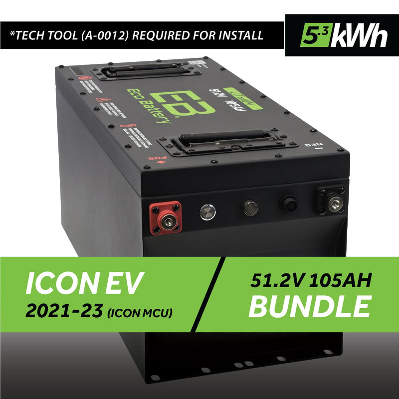 51V 105AH Skinny Battery Bundle / ICON EV / 2021-23 (ICON MCU)