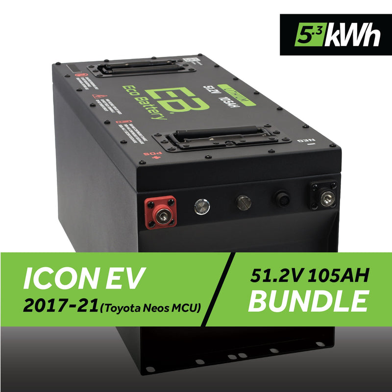 51V 105AH Skinny Battery Bundle / ICON EV / 2017-21 (Toyota Neos MCU)