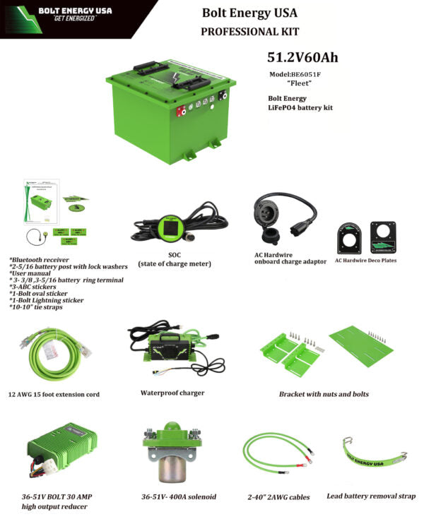 48-Volt / 60-AH Professional Kit “Fleet” - Bolt Energy USA