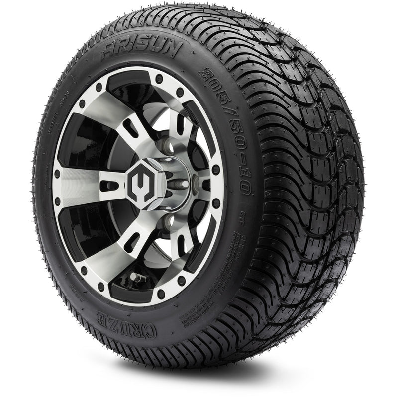 MODZ® 10" Ambush Gunmetal Wheels & Street Tires Combo