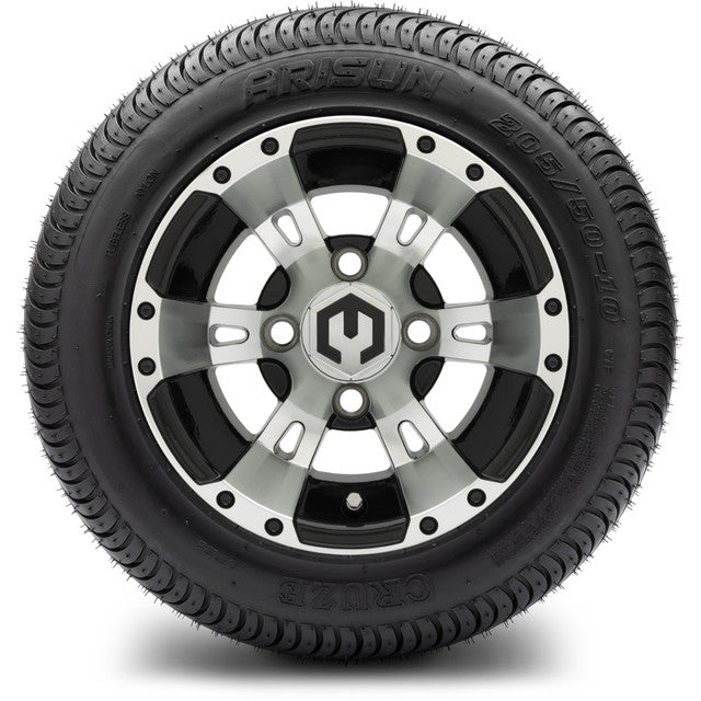 MODZ® 10" Ambush Gunmetal Wheels & Street Tires Combo