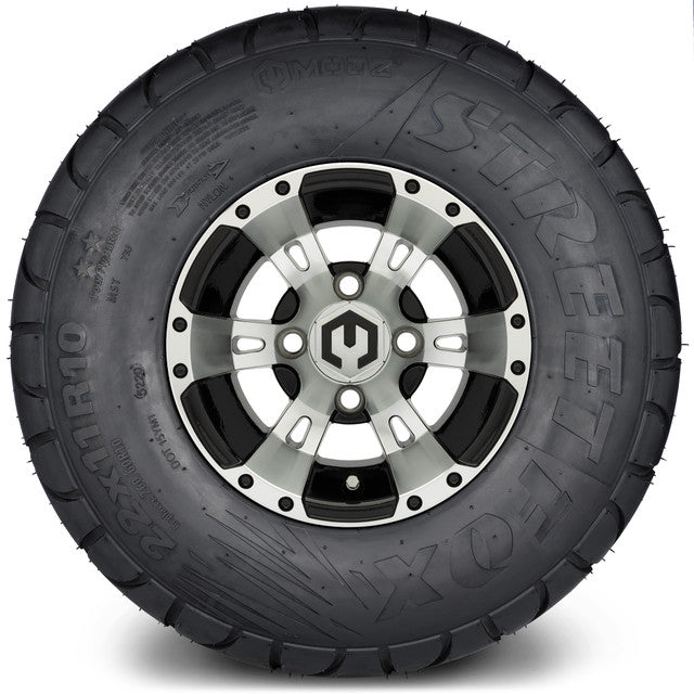 MODZ® 10" Ambush Gunmetal Wheels & Street Tires Combo