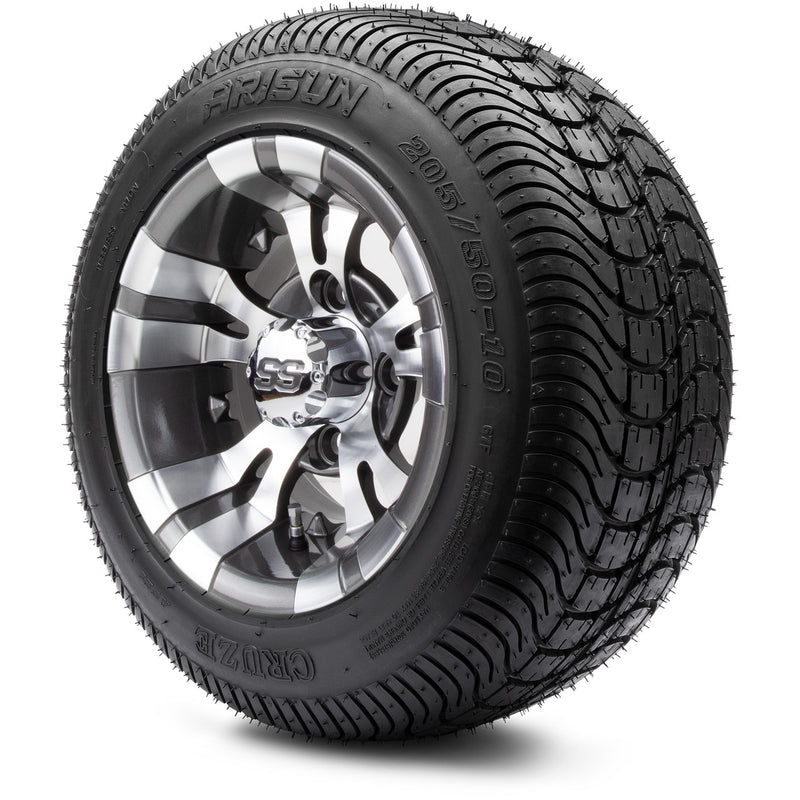 MODZ® 10" Vampire Gunmetal Wheels & Street Tires Combo