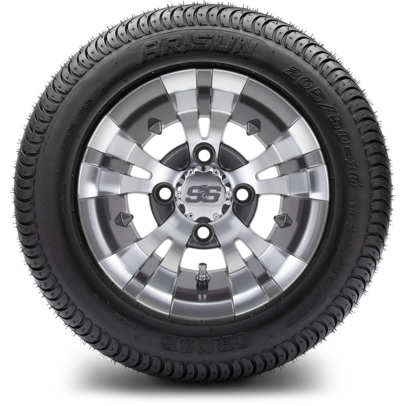 MODZ® 10" Vampire Gunmetal Wheels & Street Tires Combo