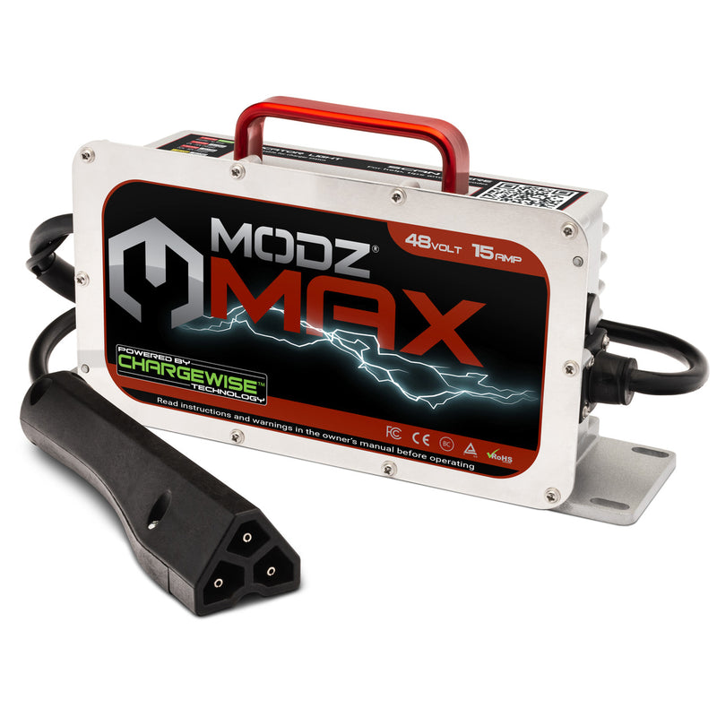 MODZ MAX48 15 Amp EZGO RXV & TXT48 Battery Charger for 48 Volt Golf Carts