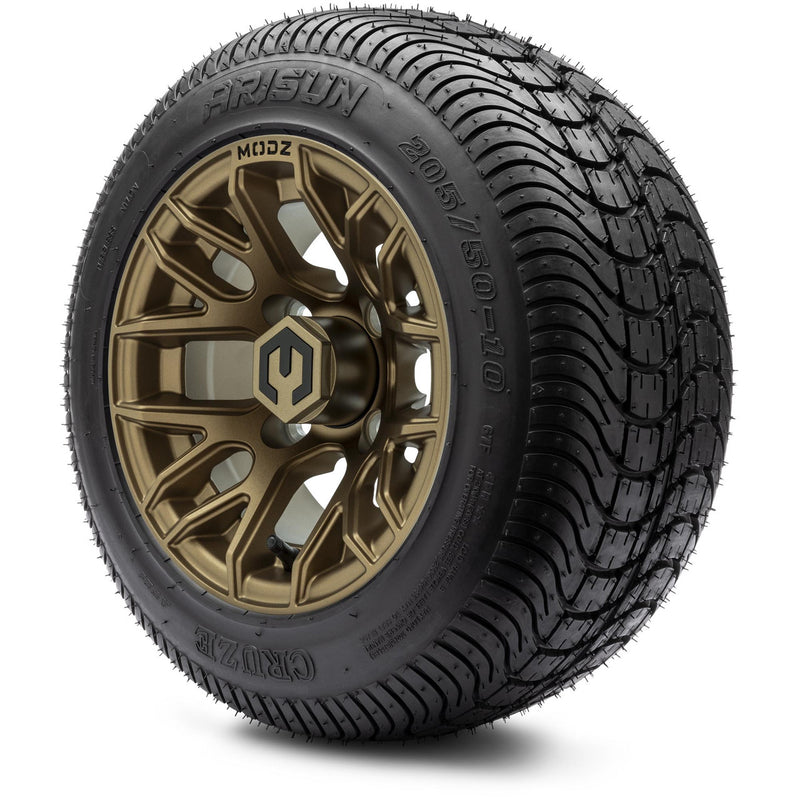 MODZ® 10" Matrix Matte Bronze Wheels & Street Tires Combo