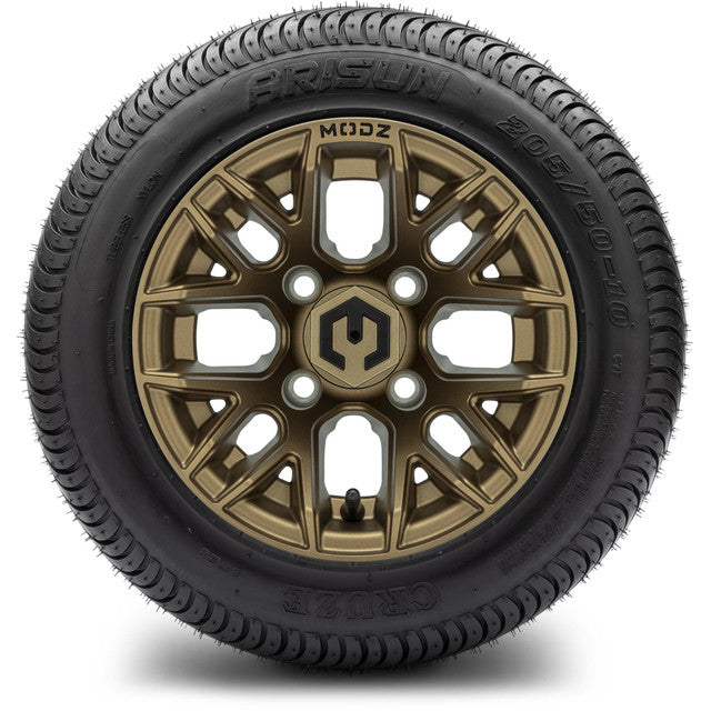 MODZ® 10" Matrix Matte Bronze Wheels & Street Tires Combo