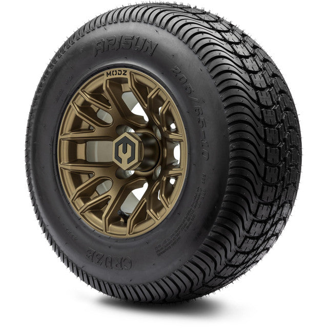 MODZ® 10" Matrix Matte Bronze Wheels & Street Tires Combo