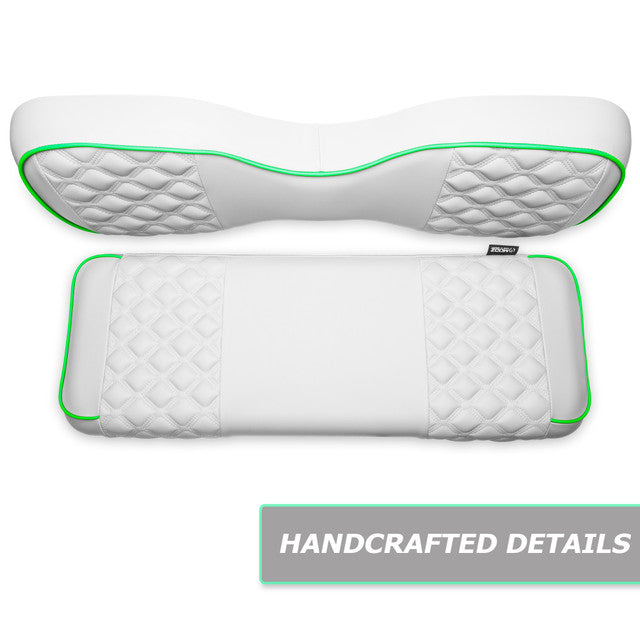 MODZ® Flip4 RS Custom Golf Cart Rear Seat Kit - White - Choose Pattern and Accent Colors