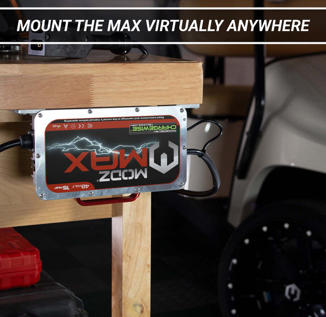 MODZ MAX48 15 Amp Charger for 48 Volt Golf Carts with Crowfoot Plug